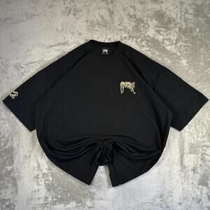 Revenge x Zillakami Crossbones Skull Tee Black/Beige Mens Size XXL b25 g